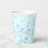 Blauwe bubels papieren bekers (Achterkant)