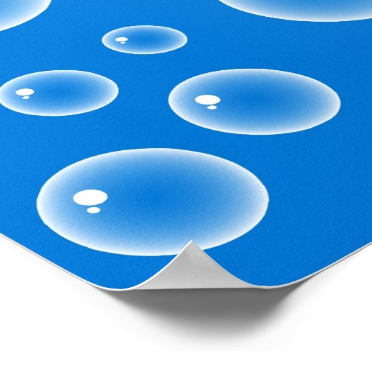 Blauwe bubels poster (Hoek)