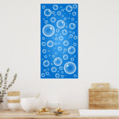 Blauwe bubels poster (Keuken)