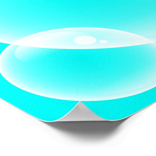 Blauwe bubels poster (Hoek)