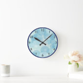 Blauwe bubels ronde klok (Huis)