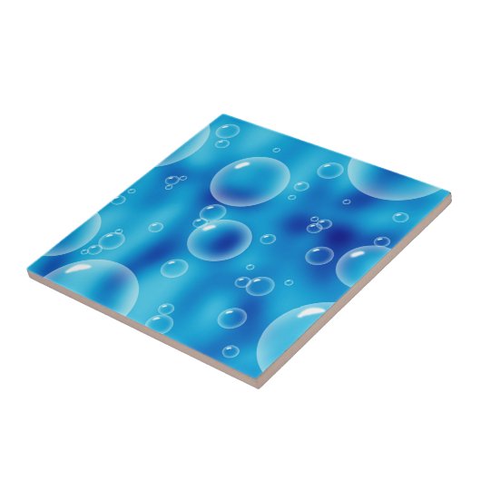 Blauwe bubels tegeltje (Zijkant)