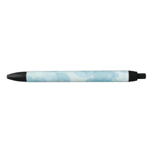 Blauwe bubels zwarte inkt pen