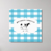 Blauwe Buffalo Boerderij Koe Canvas afdrukken (Voorkant)