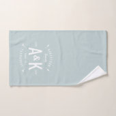 Blauwe Buffalo Check en Boerderij Pijl Monogram Bad Handdoek (Handdoek)