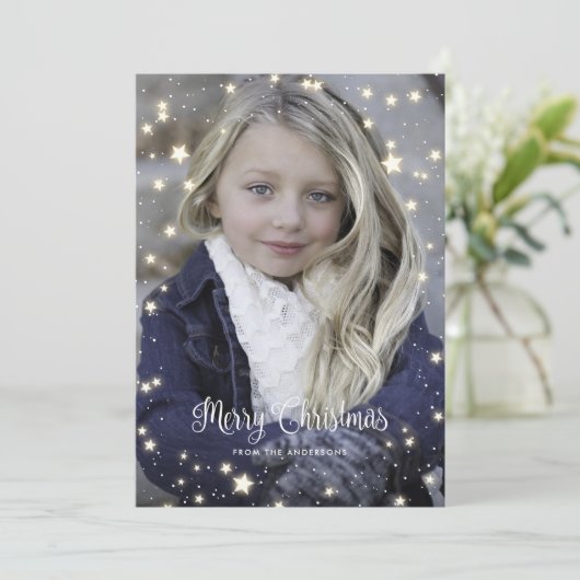 Blauwe Buffalo-speldenstaarten met kerstkaarten Feestdagenkaart (Staand voorkant)