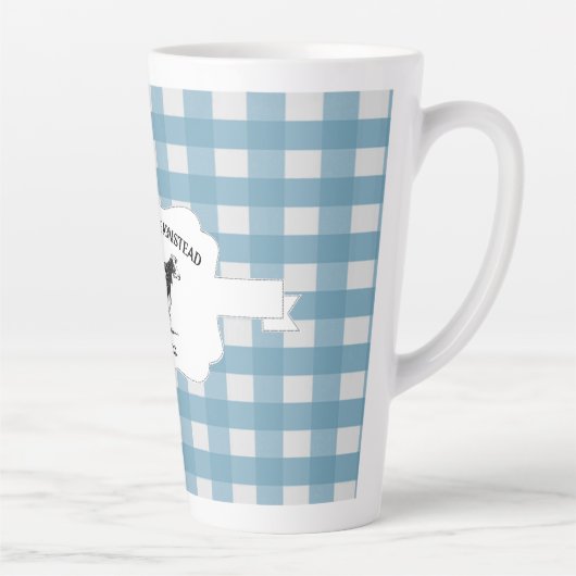 Blauwe buffel Boerderij Koe latte Mok (Rechts)