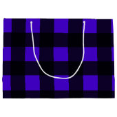 Blauwe Buffel Groot geruite Large Cadeautasje (Achterkant)