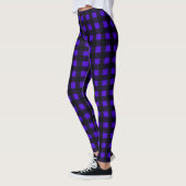 Blauwe Buffel Groot geruite Leggings (Links)