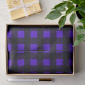 Blauwe Buffel Groot geruite Tissuepapier (Geschenk)
