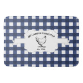 Blauwe Buffel Plaid Boerderij Kipbadmat Badmat (Voorkant)
