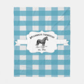 Blauwe Buffel Plaid Boerderij Paard Fleece Deken (Voorkant)