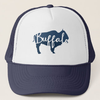Blauwe buffelhoed trucker pet