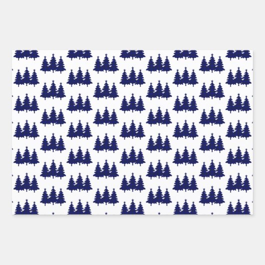 Blauwe buffelriet met kerstmis inpakpapier vel (Voorkant 2)