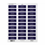 Blauwe buffelruit winter retouradres etiket (Full Sheet)
