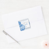 Blauwe buik bump Baby shower gunst Stickers (Envelop)