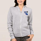 Blauwe buikdanseres hoodie (Voorkant)