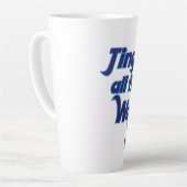 Blauwe buikdanseres latte mok (Linkerhoek)
