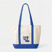 Blauwe buikdanseres tote bag (Voorkant)