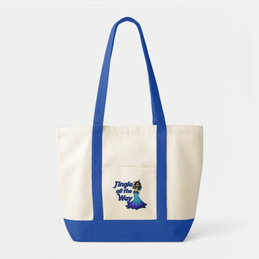 Blauwe buikdanseres tote bag (Voorkant)
