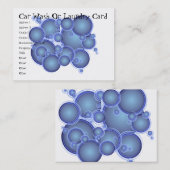 Blauwe buisjes met autowrak of waskaart visitekaartje (Voorkant / Achterkant)