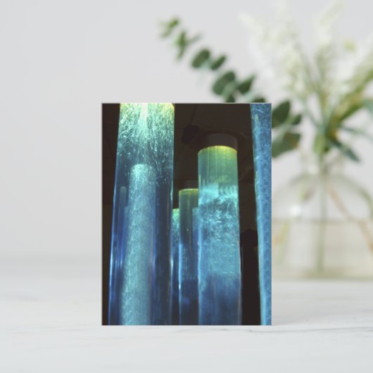 Blauwe buizen briefkaart (Staand voorkant)
