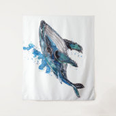 Blauwe Bultrugwalvis Wandkleed (Voorkant)