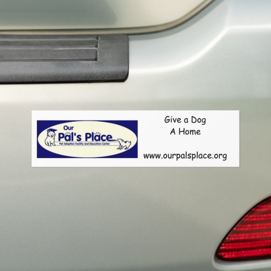 Blauwe Bumpersticker (Op auto)