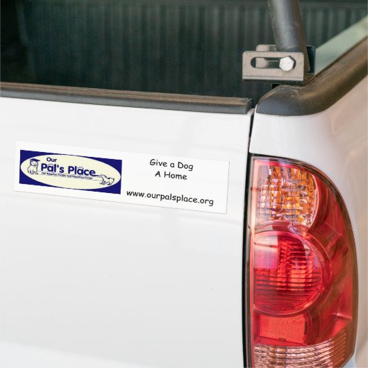 Blauwe Bumpersticker (Op Truck)