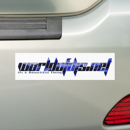 Blauwe Bumpersticker (Op auto)