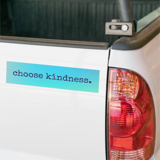 Blauwe Bumpersticker "Kindness kiezen" (Op Truck)