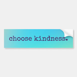 Blauwe Bumpersticker "Kindness kiezen"