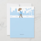 Blauwe bundel Baby shower uitnodiging (Achterkant)