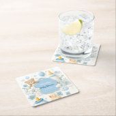 Blauwe Bundel Vreugde: Baby Jongen Douche Kartonnen Onderzetters (Insitu)