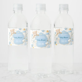 Blauwe Bundel Vreugde: Baby Jongen Douche Waterfles Etiket