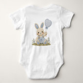 Blauwe Bunny Ballon Romper (Achterkant)