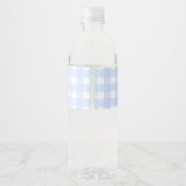Blauwe Burger BBQ Baby Shower Waterfles Etiket (Achterkant)