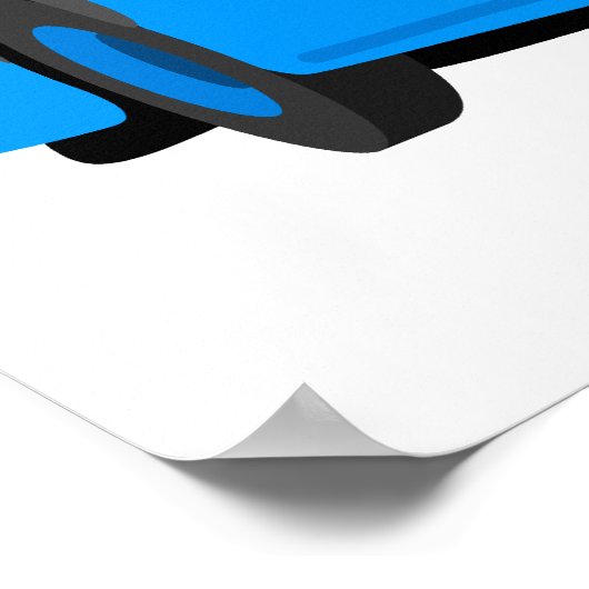 Blauwe bus poster (Hoek)