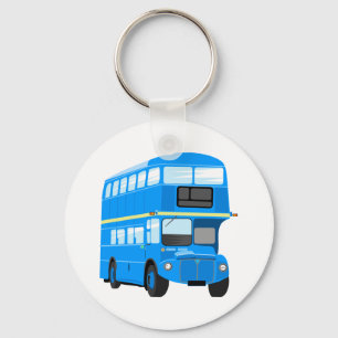 Blauwe bus sleutelhanger