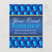 Blauwe Business Workshop Party Invitation sjabloon (Voorkant)