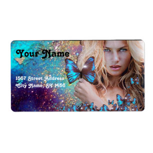 BLAUWE BUTTERFLES HAAR, ZOUT ZONDER ZACHT, KEUP AR ETIKET