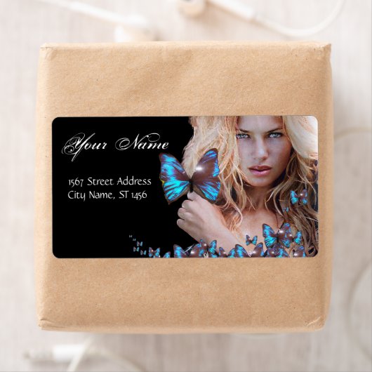 BLAUWE BUTTERFLES HAAR, ZOUT ZONDER ZACHT, KEUP AR ETIKET (Insitu)