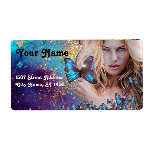 BLAUWE BUTTERFLES HAAR, ZOUT ZONDER ZACHT, KEUP AR ETIKET (Voorkant)