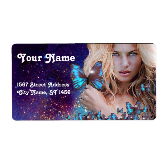 BLAUWE BUTTERFLES HAAR, ZOUT ZONDER ZACHT, KEUP AR ETIKET (Voorkant)