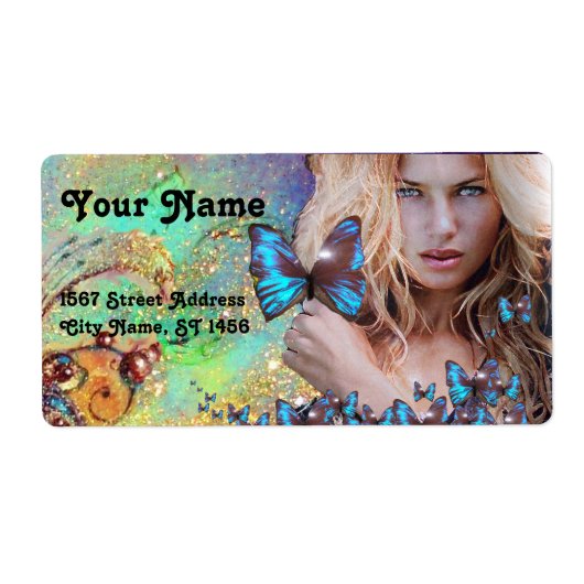 BLAUWE BUTTERFLES HAAR, ZOUT ZONDER ZACHT, KEUP AR ETIKET (Voorkant)