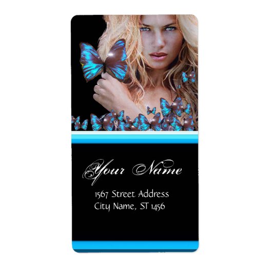 BLAUWE BUTTERFLES HAAR, ZOUT ZONDER ZACHT, KEUP AR ETIKET (Voorkant)