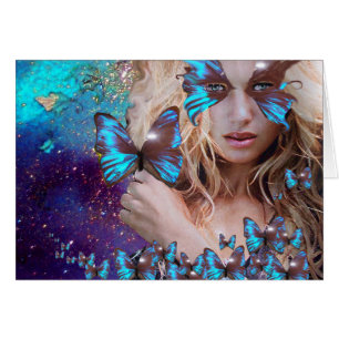 BLAUWE BUTTERFLES IN BLAUWGROEN GROENE GOUDEN