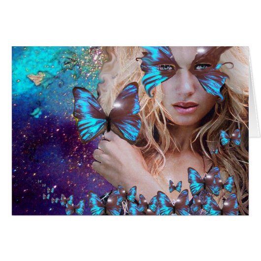 BLAUWE BUTTERFLES IN BLAUWGROEN GROENE GOUDEN (Voorkant Horizontaal)