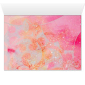 BLAUWE BUTTERFLES IN PINK GREEN GOLD SPARKLES (Binenzijde Horizontaal (Onderkant))