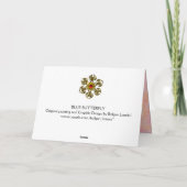 BLAUWE BUTTERFLES IN PINK GREEN GOLD SPARKLES KAART (Achterkant)